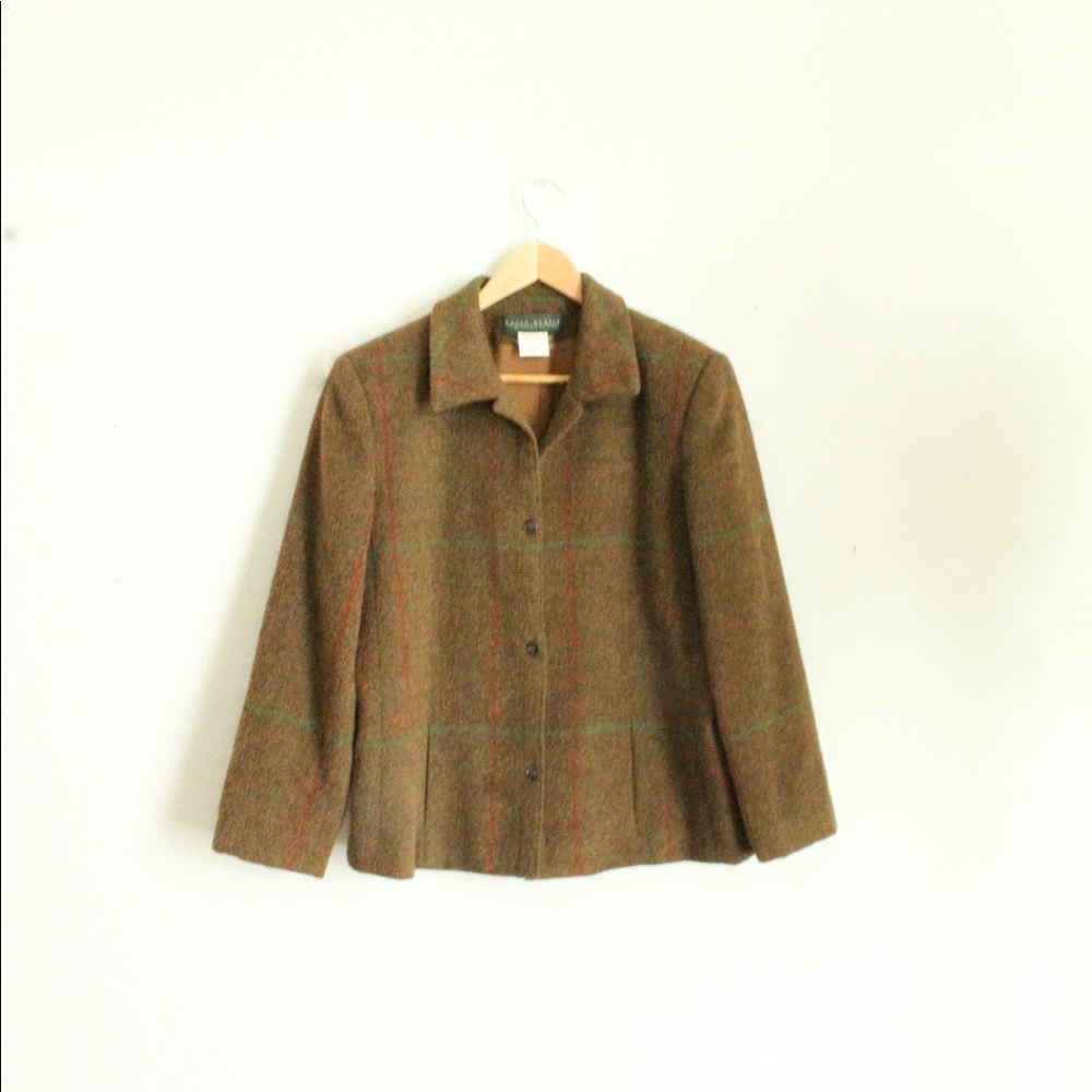 Harve Benard Vintage Brown Wool Coat Blazer